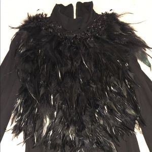 Black feather dress